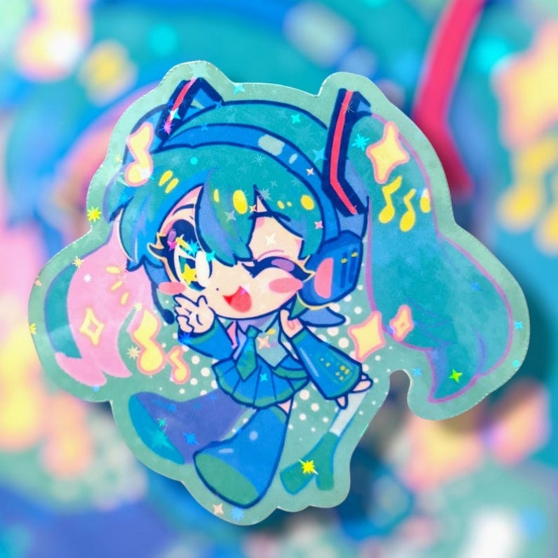Laptop Accessories Cute - Idola Virtual Green Twin Tails Girl