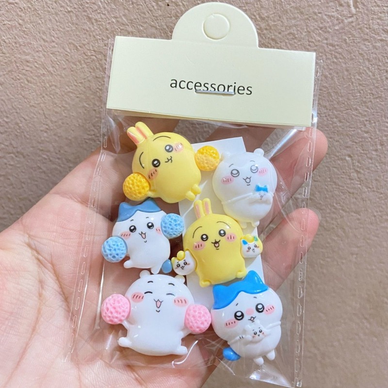 Laptop Accessories Cute - Dekorasi Lem Krim DIY Cute-Chiikawa untuk