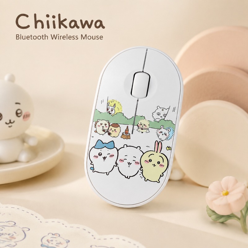 Laptop Accessories Mouse - Mouse Nirkabel Bluetooth Chiikawa yang Lucu,