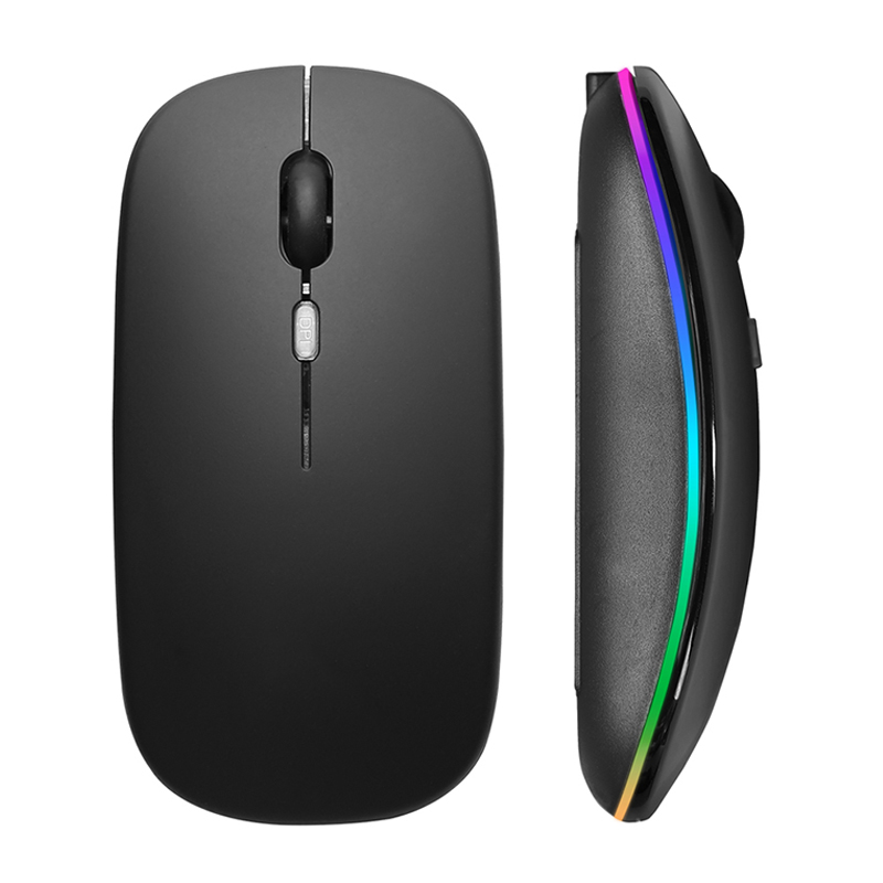 Laptop Accessories Mouse - Mouse Nirkabel RGB Isi Ulang USB