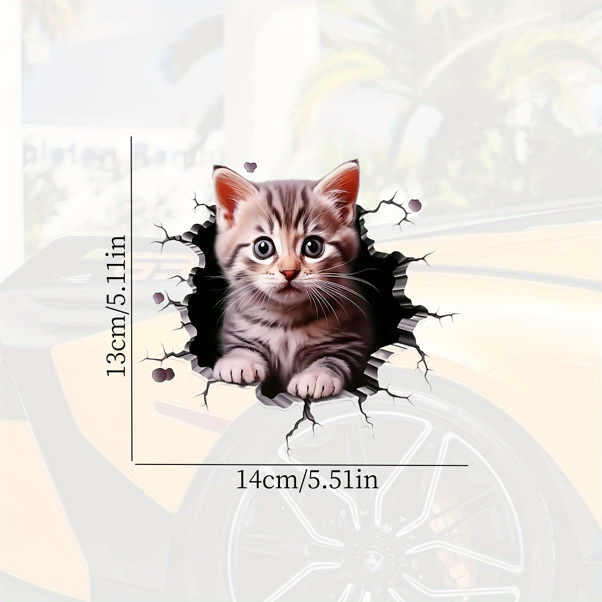 Stiker mobil pola kucing poliv - Laptop Accessories Cute ulasan dan harga
