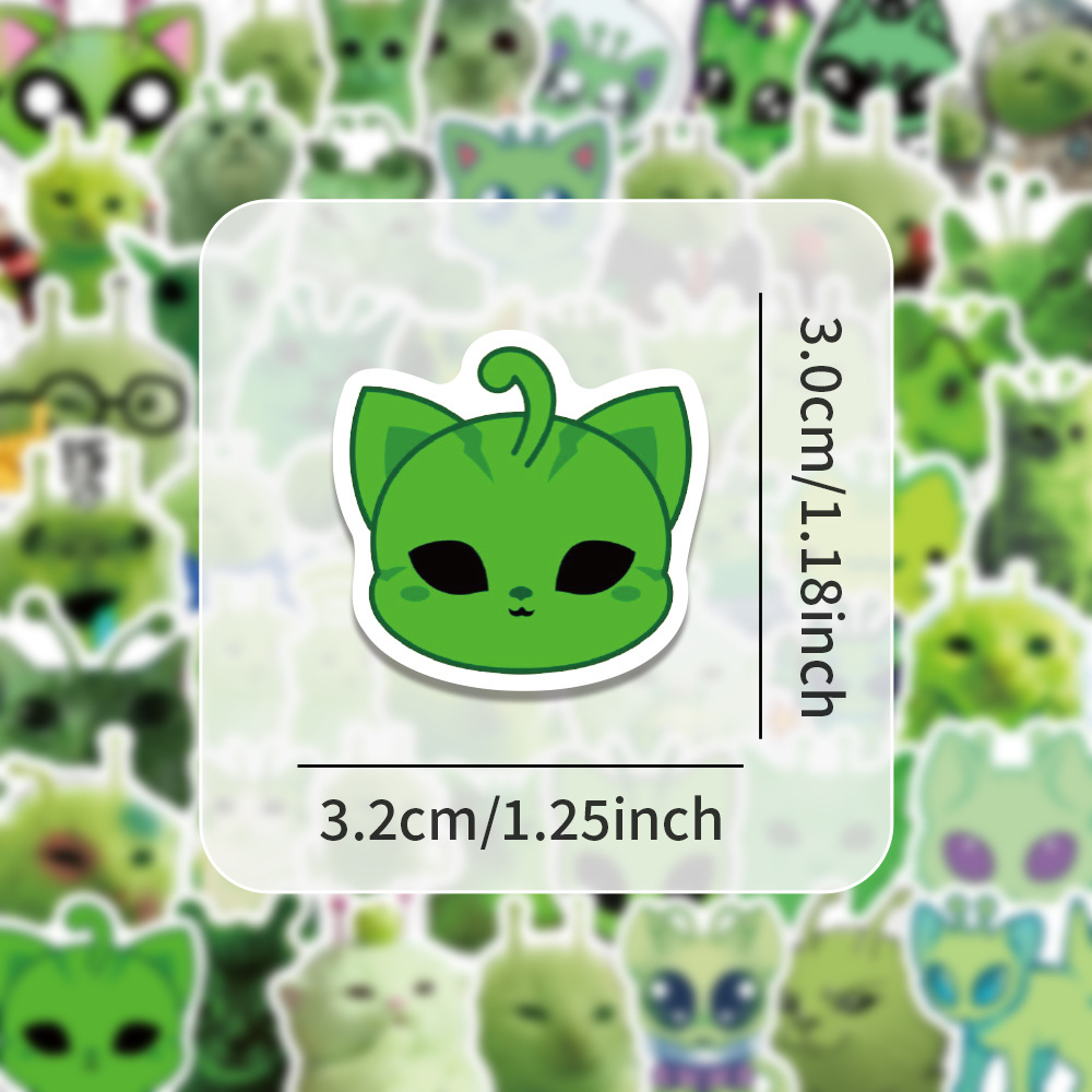 100pcs Stiker Emoji Kucing Ali - Laptop Accessories Cute ulasan dan harga