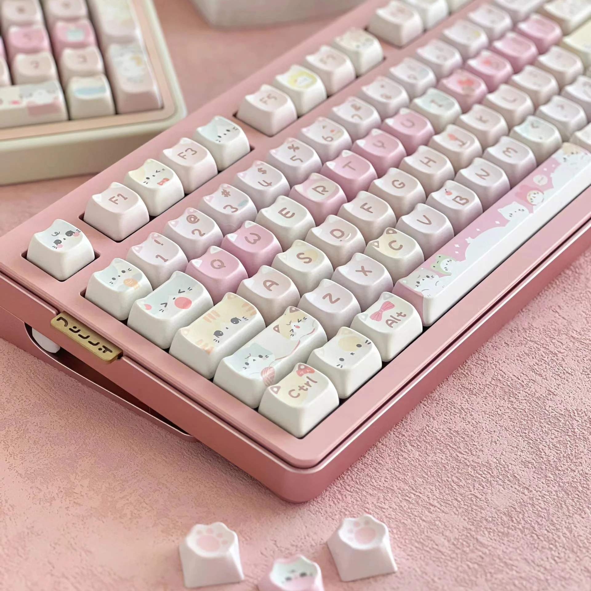 KeyCap Meow merah muda kepala  - Laptop Accessories Cute ulasan dan harga