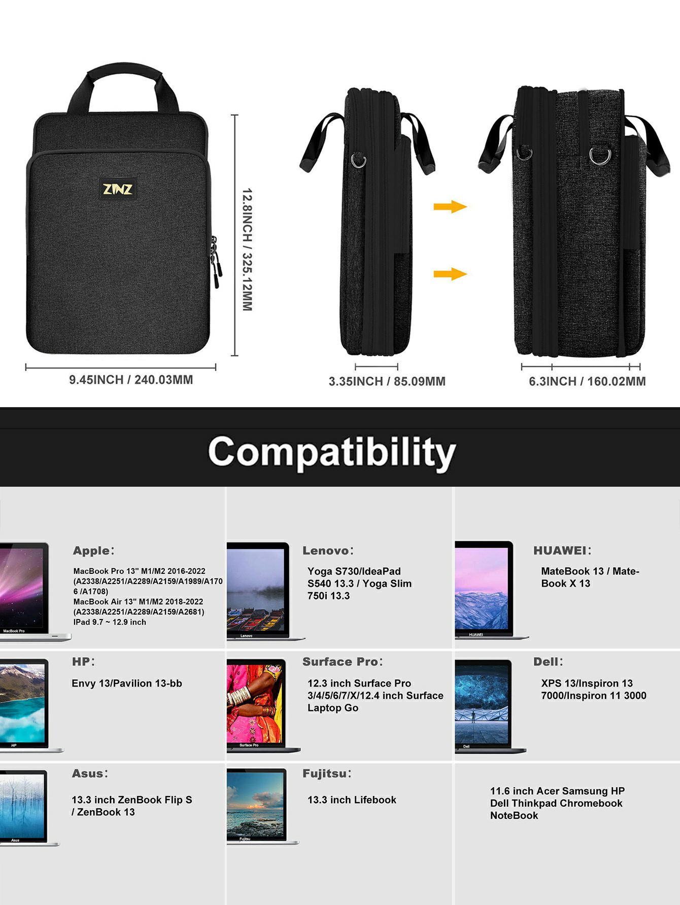 Tas bahu Laptop 12.9-13 inci d - Laptop Accessories Organizer Bag ulasan dan harga