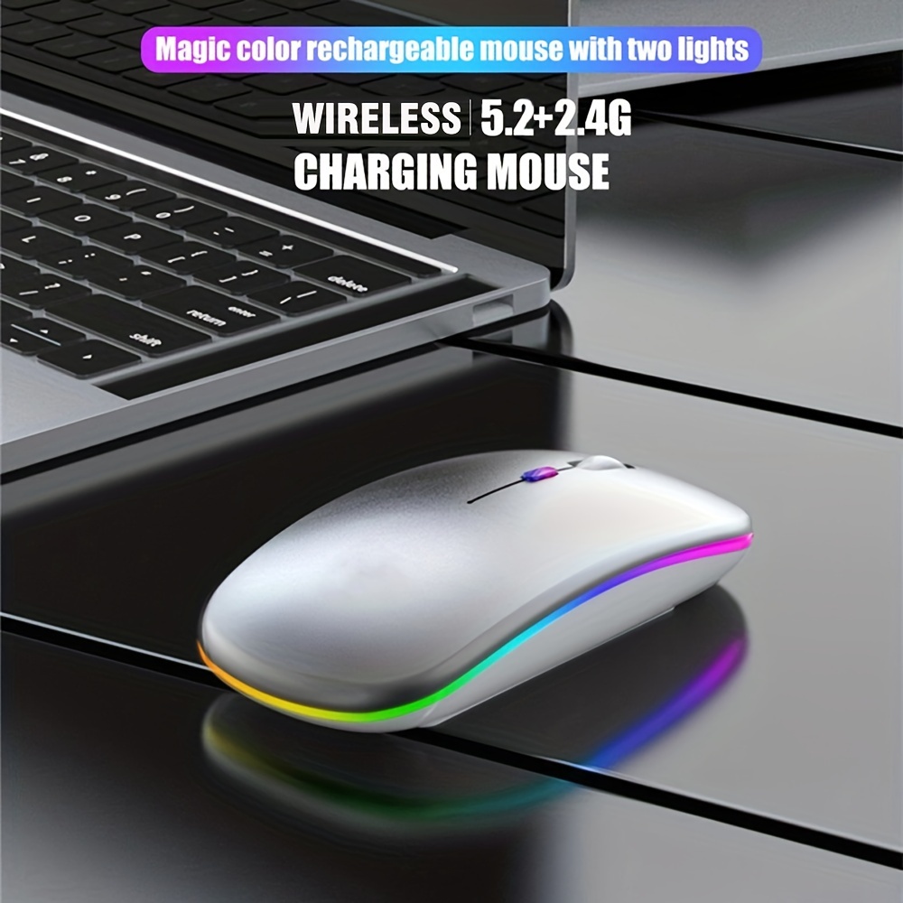 Mouse Nirkabel RGB Isi Ulang U - Laptop Accessories Mouse ulasan dan harga