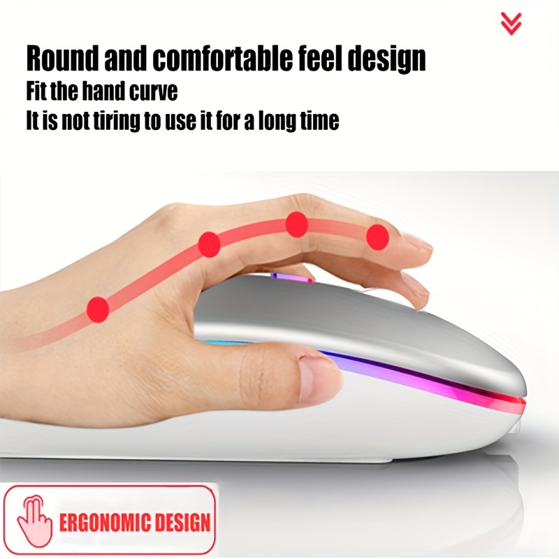 Mouse Nirkabel RGB Isi Ulang U - Laptop Accessories Mouse ulasan dan harga