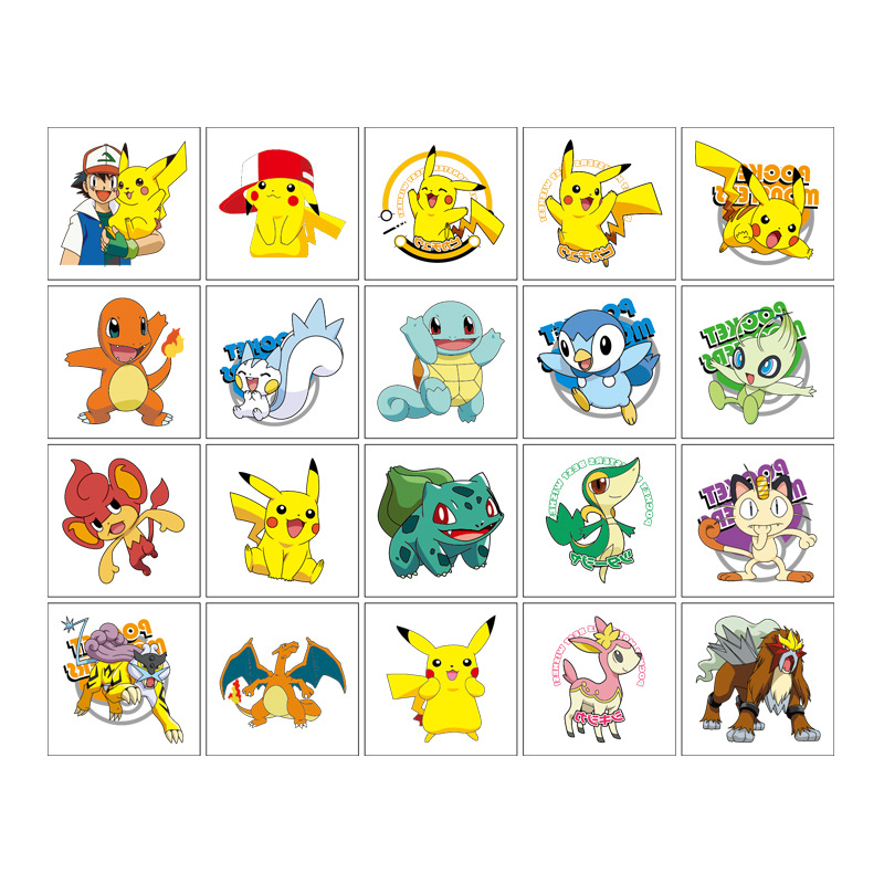 5*5Cm 20 Buah Stiker Tato Poke - Laptop Accessories Cute ulasan dan harga